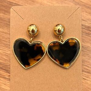 J.Crew | Acetate Heart Drop Earrings | 1.5” Length